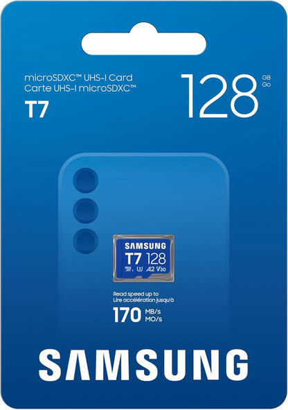 Samsung T7 microSD Memory Card, 128 GB, MB-MB128T/WW
