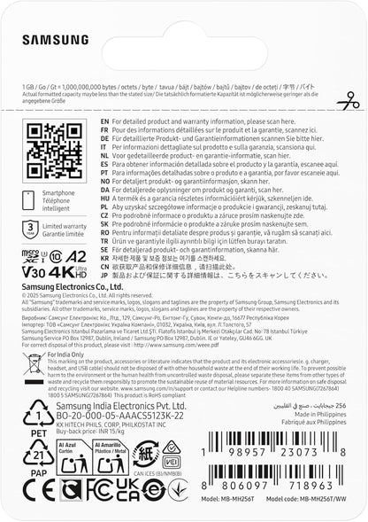 Samsung T9 microSD Memory Card, 256 GB, MB-MH256T/WW