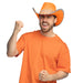 Cowboy Hoed Glitter - Neon Oranje