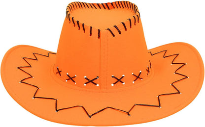 Boland - Verstellbarer UV Cowboyhut Savanne, Neon Western Hut, leuchtet im Schwarzlicht, Kostüm Zubehör für Festival, Karneval, JGA und Mottoparty