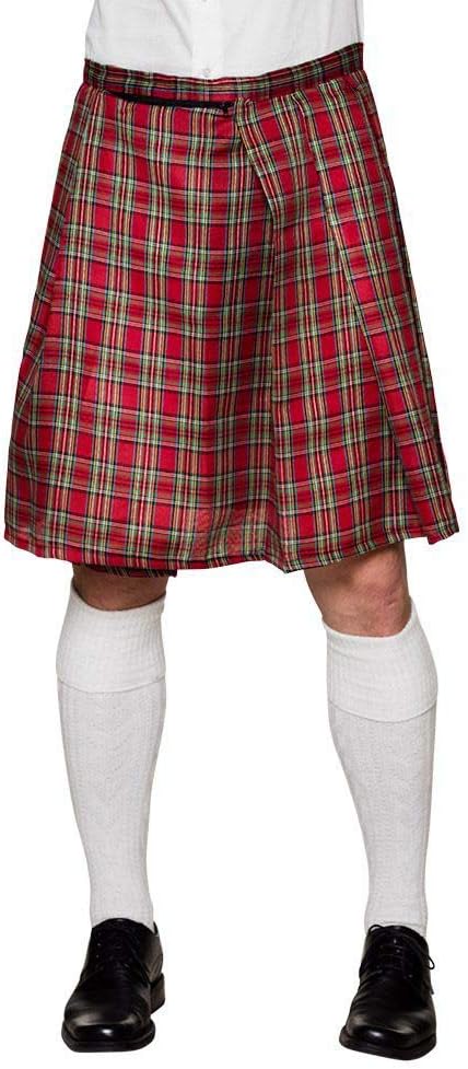 Boland - Schottenrock Mr Tartan, knielanger Kilt, Einheitsgröße, Wickelrock, Karneval, Verkleidung, Themenparty, Mottoparty