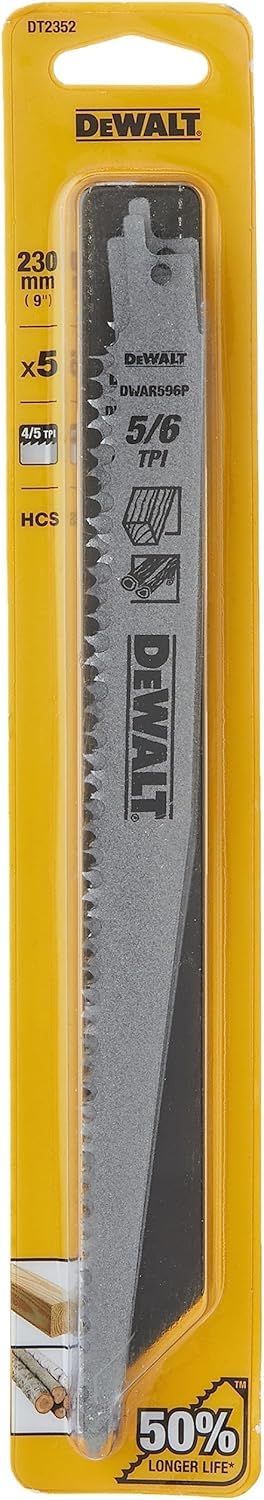 Dewalt Dt2352 Reciprozaagblad - 240 X 5,0/6,5Mm - Hout (5St)