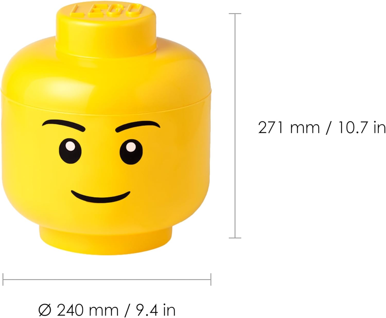 Lego: 40320820 - Storage Head (Large) - Happy Boy