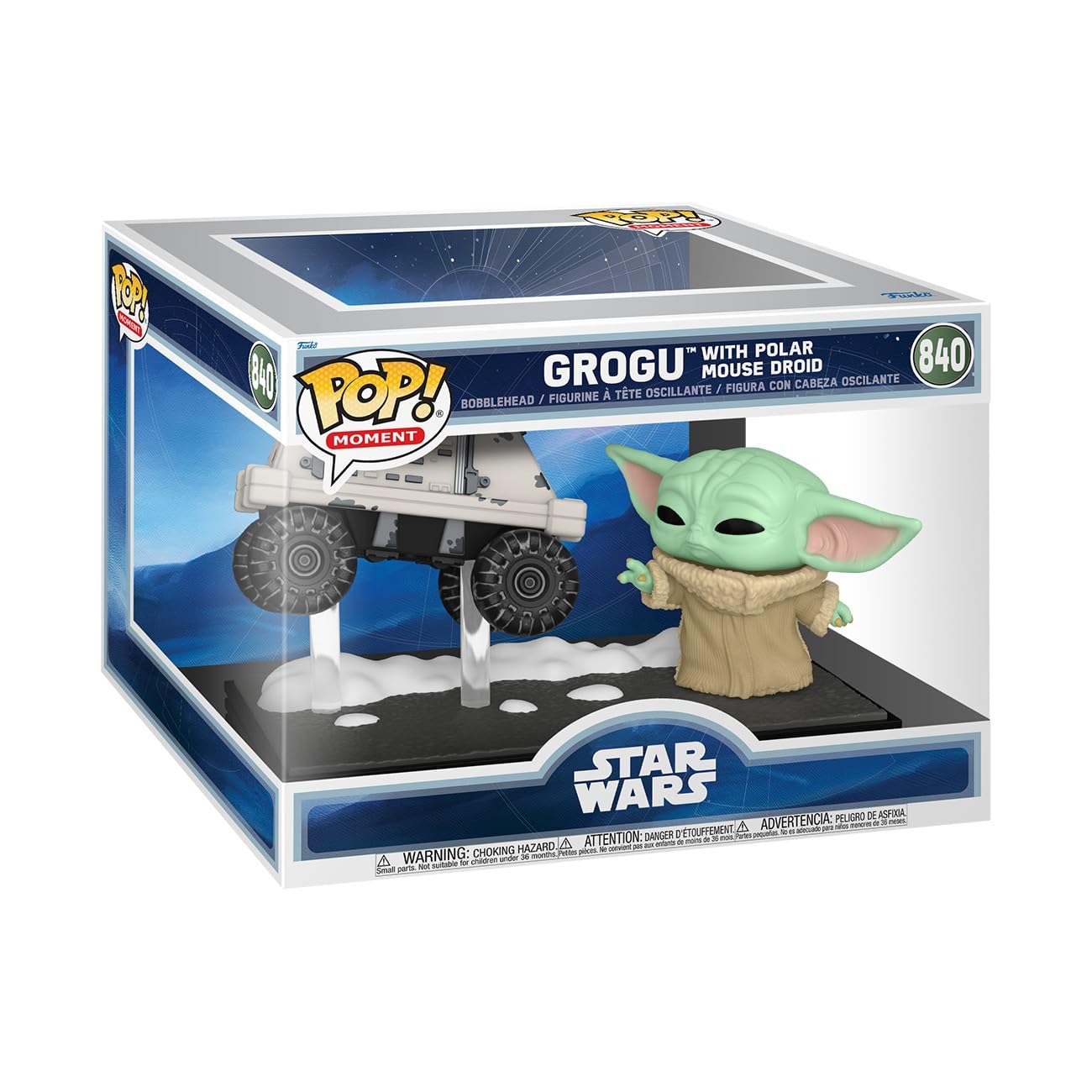 Funko Pop! Moments: Mandalorian & Grogu - Grogu with Polar Mouse Droid - Collectable Vinyl Figure - Gift Idea - Official Merchandise - Toys for Kids & Adults - Star Wars Fans