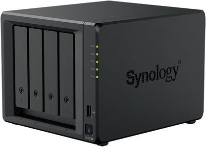 Synology DS925+ NAS Server Bundle 4 Bay (8GB RAM, 32TB HDD) - 4 x 8TB Synology NAS HDDs, High Performance Desktop Network Storage Device - Includes External 512GB SSD for Backup