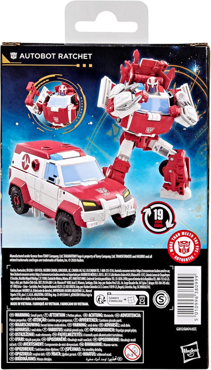 Transformers Age of the Primes Autobot Ratchet, verwandelbare Deluxe-Klasse Action-Figur (14,5 cm), Roboter-Spielzeug ab 8 Jahren