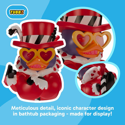 TUBBZ Sammlerausgabe: Hazbin Hotel – Valentino Cosplaying Gummiente Vinylfigur – Offizielle Sammelfigur für Fans von Hellaverse