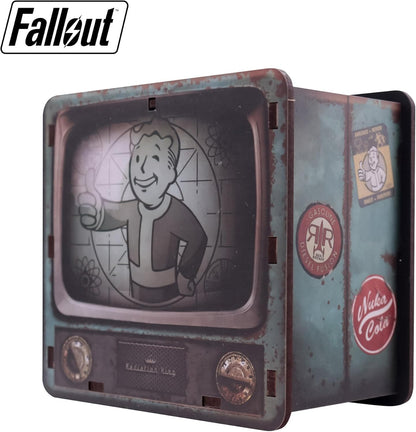 FaNaTtik Fallout Schreibtisch Organizer - Offiziell Lizenzierter Vault-Tec Retro TV Stiftehalter mit Vault Boy - MDF Schreibtisch Tidy für Gaming oder Büro Einrichtung