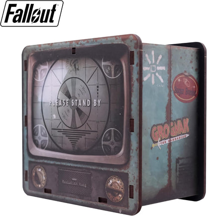 FaNaTtik Fallout Schreibtisch Organizer - Offiziell Lizenzierter Vault-Tec Retro TV Stiftehalter mit Vault Boy - MDF Schreibtisch Tidy für Gaming oder Büro Einrichtung