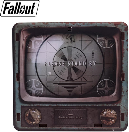 FaNaTtik Fallout Schreibtisch Organizer - Offiziell Lizenzierter Vault-Tec Retro TV Stiftehalter mit Vault Boy - MDF Schreibtisch Tidy für Gaming oder Büro Einrichtung