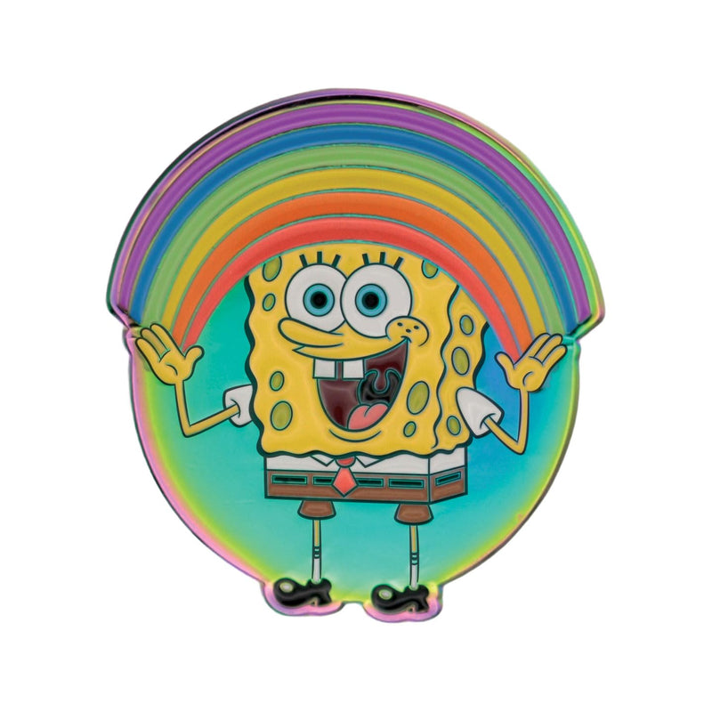 SpongeBob SquarePants - Spilla smaltata arcobaleno | Edizione limitata da collezione | Prodotto con licenza ufficiale | Numerata singolarmente | 41 x 45 mm