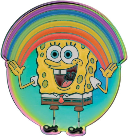 SpongeBob SquarePants - Spilla smaltata arcobaleno | Edizione limitata da collezione | Prodotto con licenza ufficiale | Numerata singolarmente | 41 x 45 mm