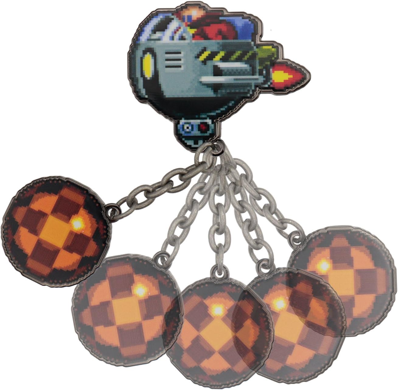 Sonic the Hedgehog Dr. Eggman Egg Mobile Chained Pin Badge - Edizione Limitata 5000 - Oggetti da collezione numerati individualmente