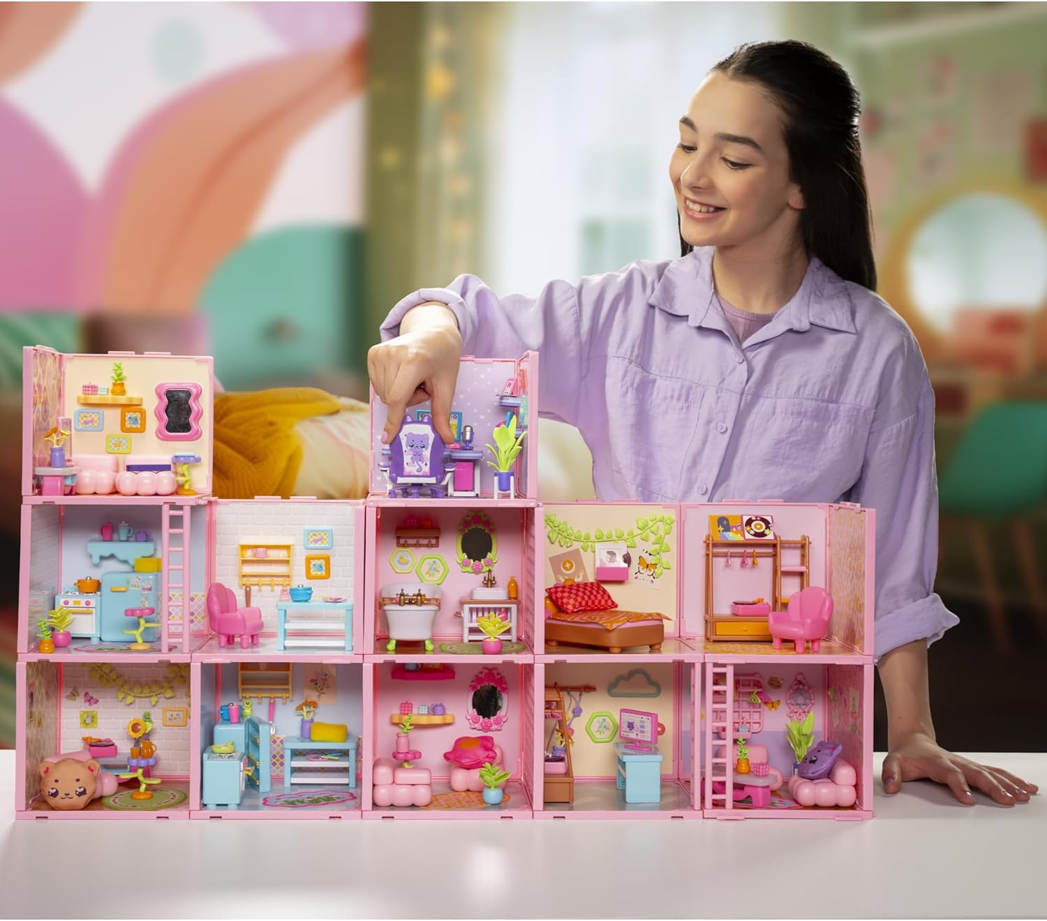 Goliath Suite Spaces - Bathroom Set | Your Room, Your Rules! Contains 20 Bathroom Themed Accessories | Modular Dolls House Rooms with Customizable Furniture & Decor | For Ages 6+