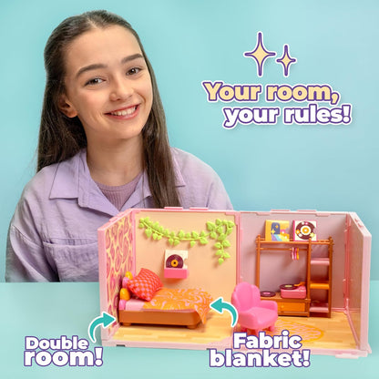 Goliath Suite Spaces - Deluxe Bedroom Set | Your Room, Your Rules! Contains 30 Bedroom Themed Accessories | Modular Dolls House Rooms with Customizable Furniture & Decor | For Ages 6+