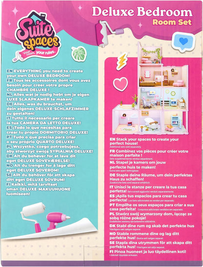 Goliath Suite Spaces - Deluxe Bedroom Set | Your Room, Your Rules! Contains 30 Bedroom Themed Accessories | Modular Dolls House Rooms with Customizable Furniture & Decor | For Ages 6+