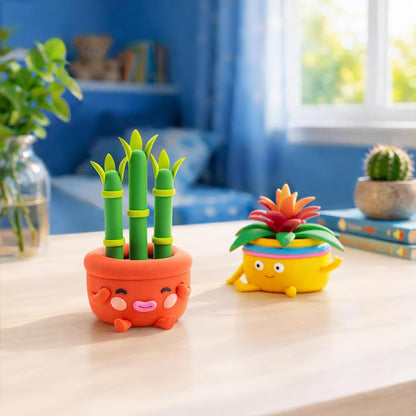 HEY CLAY Plant Friends Set – 15 Cans Air Dry Modeling Clay Kit for Kids with Free App – 3D Step-by-Step Instructions – Creative Arts and Crafts Sculpting Toy, DIY Gift for Boys & Girls Ages 8+