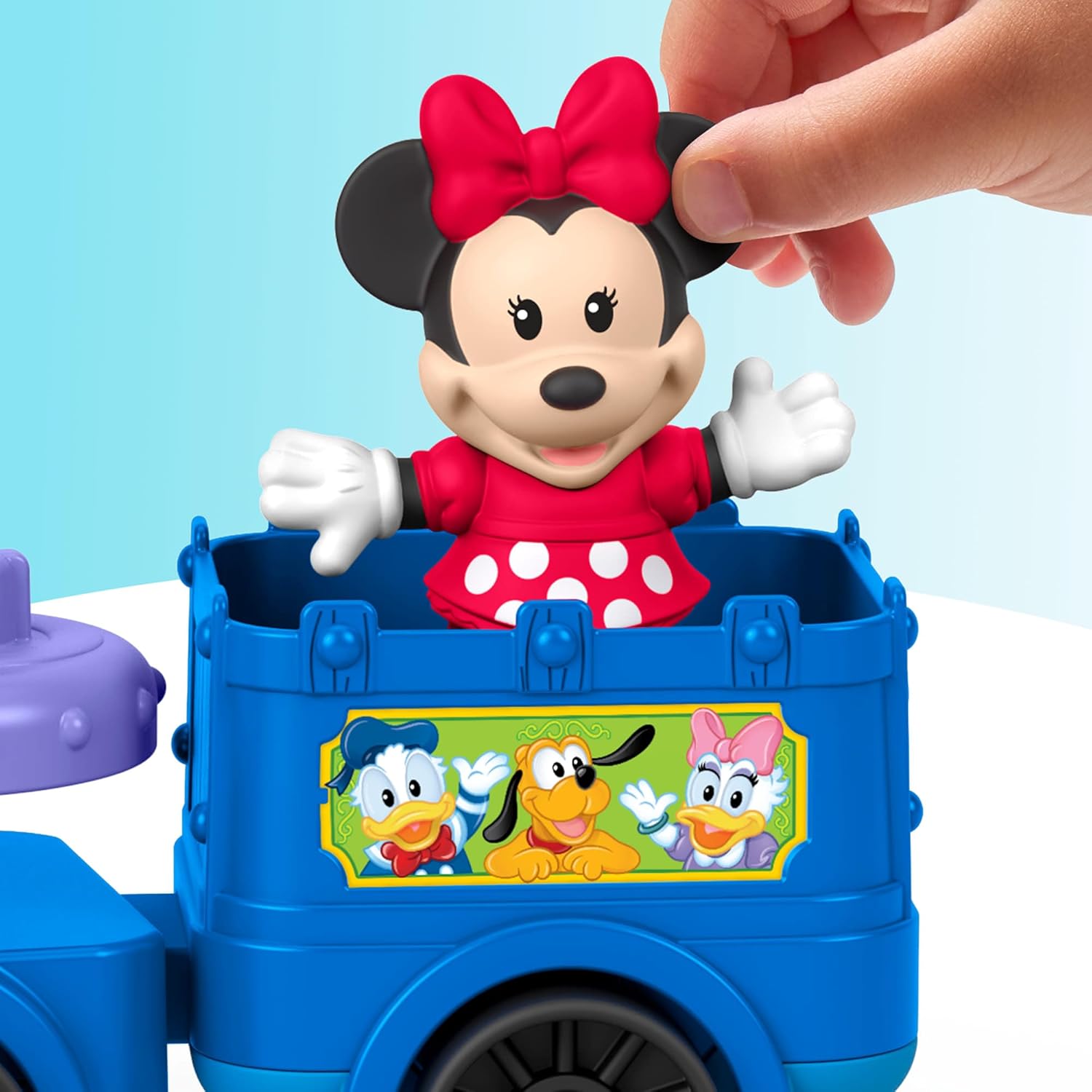 Fisher-Price Little People, Peuterspeelgoed, DISNEY Jr Mickey en Minnie muzikale trein met 2 Figuren voor Fantasiespel voor kinderen vanaf 18 maanden, JKB04