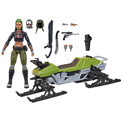 G.I. Joe Classified Series n. 194, Zanya e Chameleon Dreadnok (Swamp Skier), set di action figure e veicolo collezionabile da 15 cm con 10 accessori