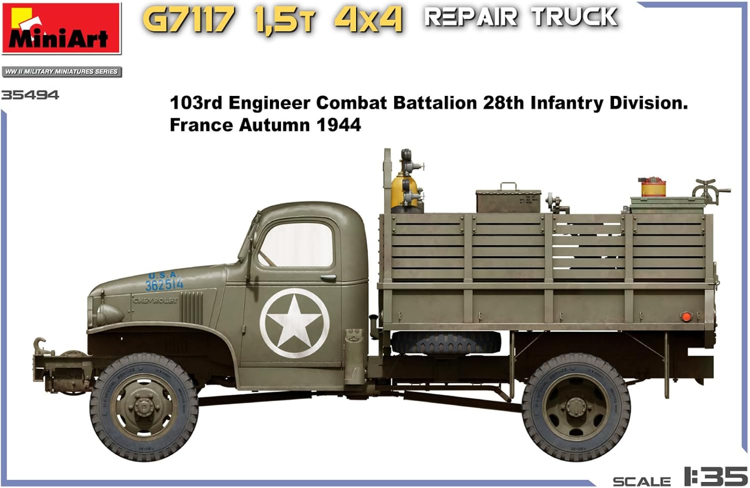 MiniArt - 1/35 G7117 1,5t 4x4 Repair Truck