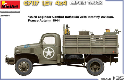 MiniArt - 1/35 G7117 1,5t 4x4 Repair Truck