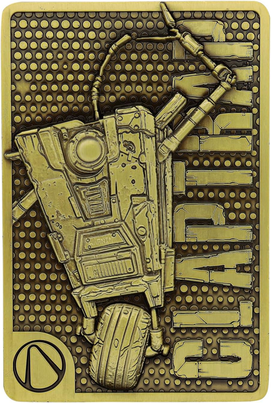 FaNaTtik Borderlands Claptrap Limited Edition Metallbarren - Antik Messing farbig nummeriertes Sammlerstück (5000 weltweit