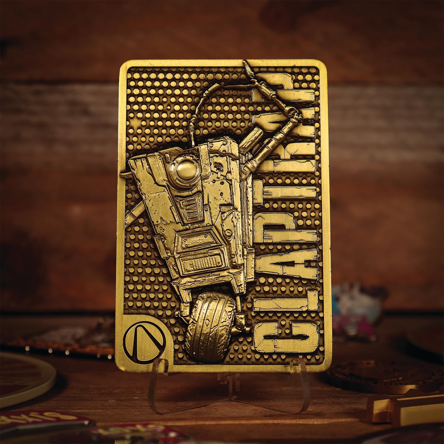 FaNaTtik Borderlands Claptrap Limited Edition Metallbarren - Antik Messing farbig nummeriertes Sammlerstück (5000 weltweit