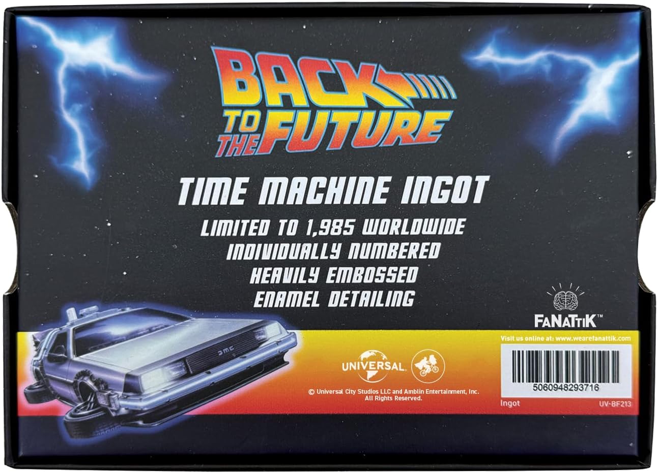 FaNaTtik Back to the Future Barren zum 40. Jubiläum von Time Circuits – offizielles Sammlerstück in limitierter Auflage, individuell nummeriert, 90 x 56,5 mm, mit Präsentationsständer & Kunstkarte