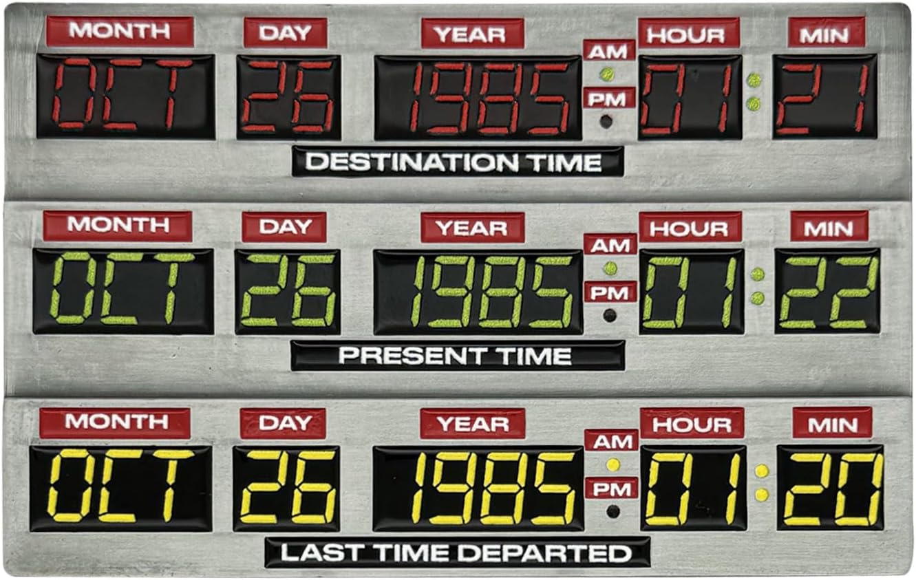 FaNaTtik Back to the Future Barren zum 40. Jubiläum von Time Circuits – offizielles Sammlerstück in limitierter Auflage, individuell nummeriert, 90 x 56,5 mm, mit Präsentationsständer & Kunstkarte