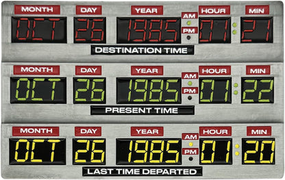 FaNaTtik Back to the Future Barren zum 40. Jubiläum von Time Circuits – offizielles Sammlerstück in limitierter Auflage, individuell nummeriert, 90 x 56,5 mm, mit Präsentationsständer & Kunstkarte
