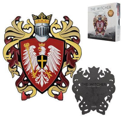 FaNaTtik The Witcher Redania Crest Medaillon – limitierte Auflage aus Metall (individuell nummeriert) | Offizielles Lizenzprodukt | 70 x 62,4 mm