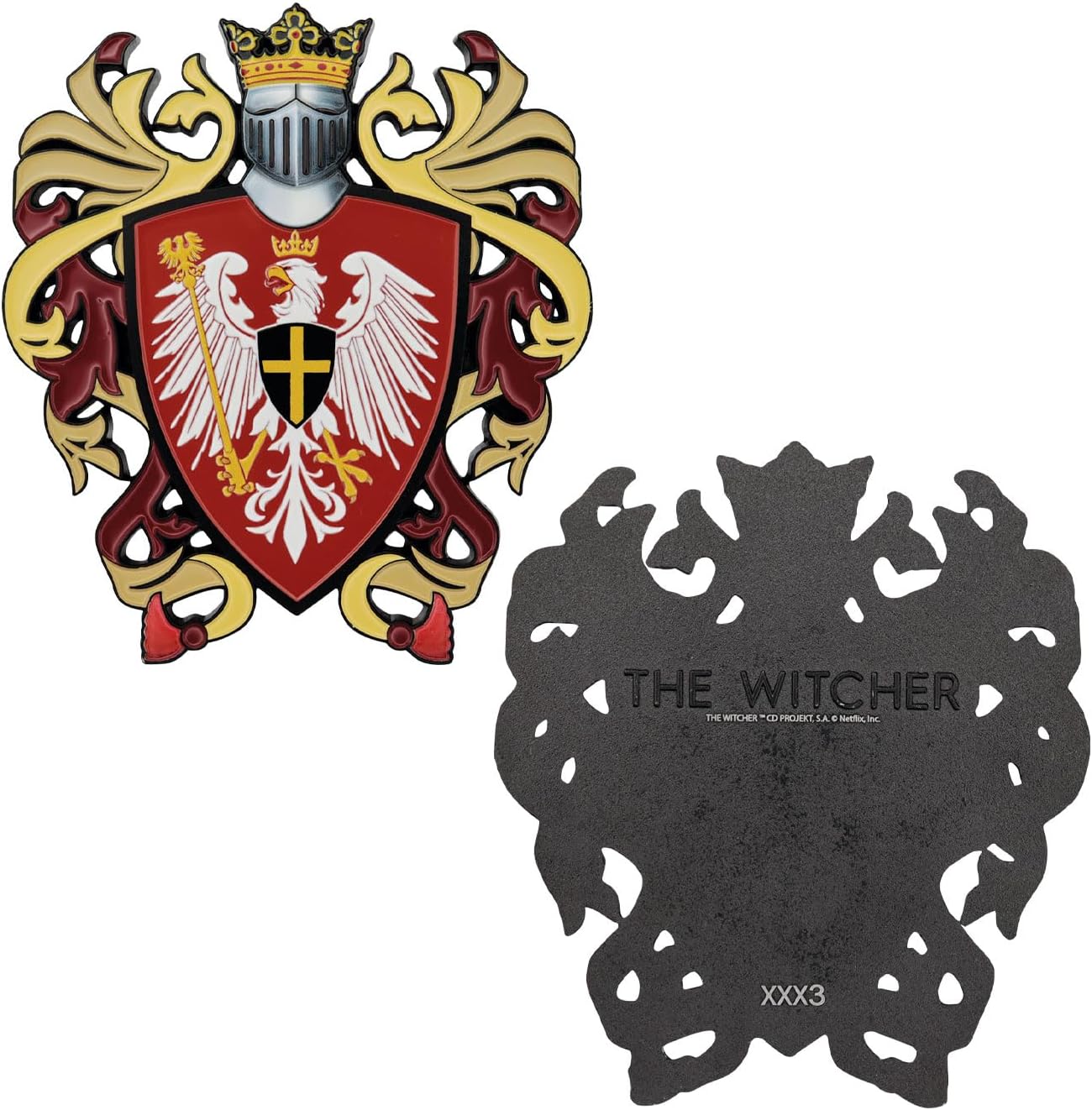 FaNaTtik The Witcher Redania Crest Medaillon – limitierte Auflage aus Metall (individuell nummeriert) | Offizielles Lizenzprodukt | 70 x 62,4 mm