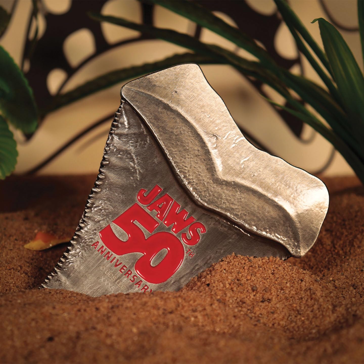 FaNaTtik Jaws 50th Anniversary Shark Tooth Metal Medallion - Limited Edition Collectible with Art Card (Limited to 1.975 worldwide