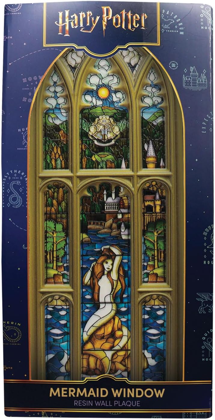 FaNaTtik Harry Potter Meerjungfrau Buntglas Fenster Harz Plaque - Triwizard Turnier Black Lake Sammlerstück Dekor