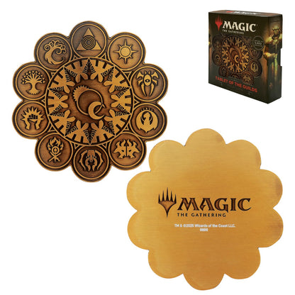 FaNaTtik Magic: The Gathering Tablet of the Guilds Metal Medallion - Limited Edition Collector's Medallion (5.000 Worldwide), Individuell nummeriert, Antik vergoldet, Offizielles MTG Merchandise