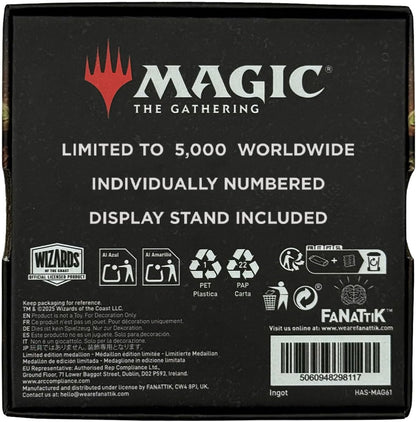 FaNaTtik Magic: The Gathering Tablet of the Guilds Metal Medallion - Limited Edition Collector's Medallion (5.000 Worldwide), Individuell nummeriert, Antik vergoldet, Offizielles MTG Merchandise