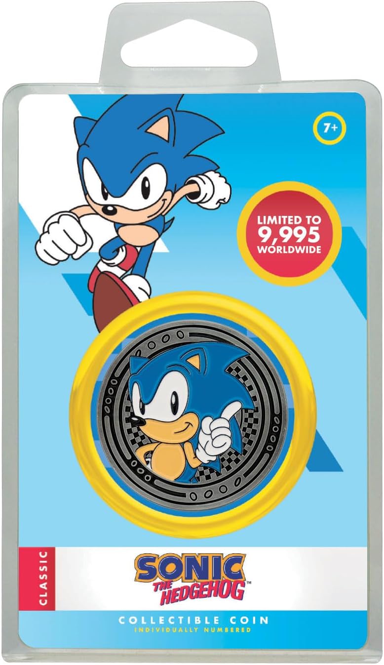 FaNaTtik Sonic the Hedgehog Sonic & Tails Limited Edition Sammelmünze - Silberfarbene Plattierung, individuell nummeriert (9.995 Worldwide