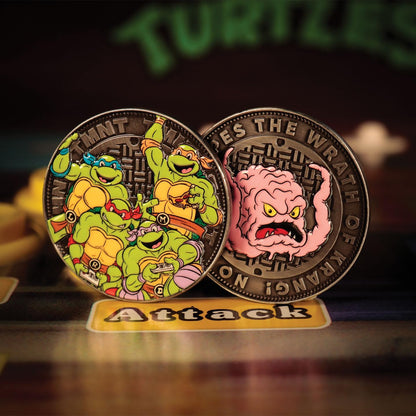 FaNaTtik Teenage Mutant Ninja Turtles – Krang Limited Edition Sammelmünze – individuell nummerierte, doppelseitige Emaille-Ausstellungsstück