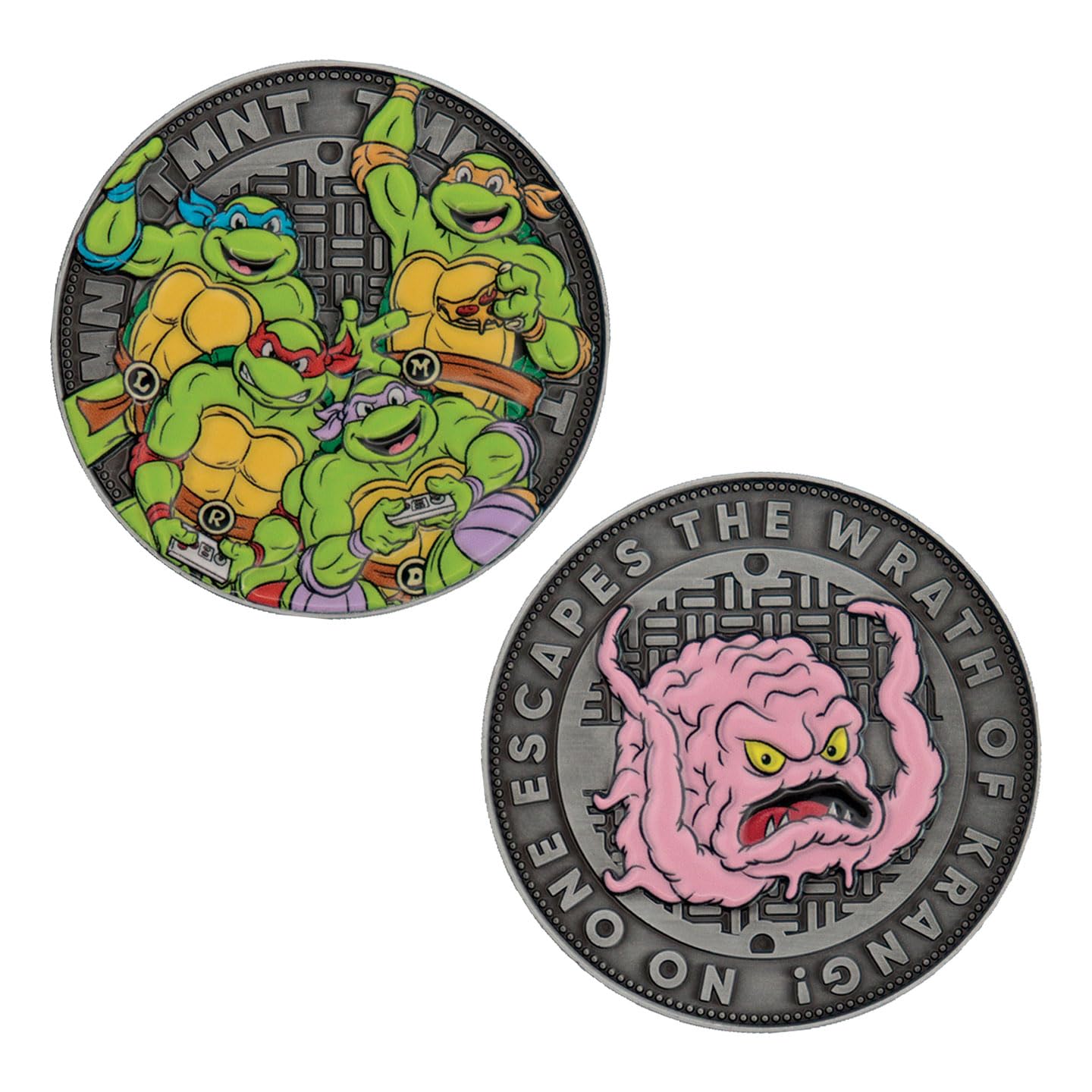 FaNaTtik Teenage Mutant Ninja Turtles – Krang Limited Edition Sammelmünze – individuell nummerierte, doppelseitige Emaille-Ausstellungsstück