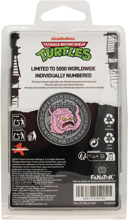FaNaTtik Teenage Mutant Ninja Turtles – Krang Limited Edition Sammelmünze – individuell nummerierte, doppelseitige Emaille-Ausstellungsstück