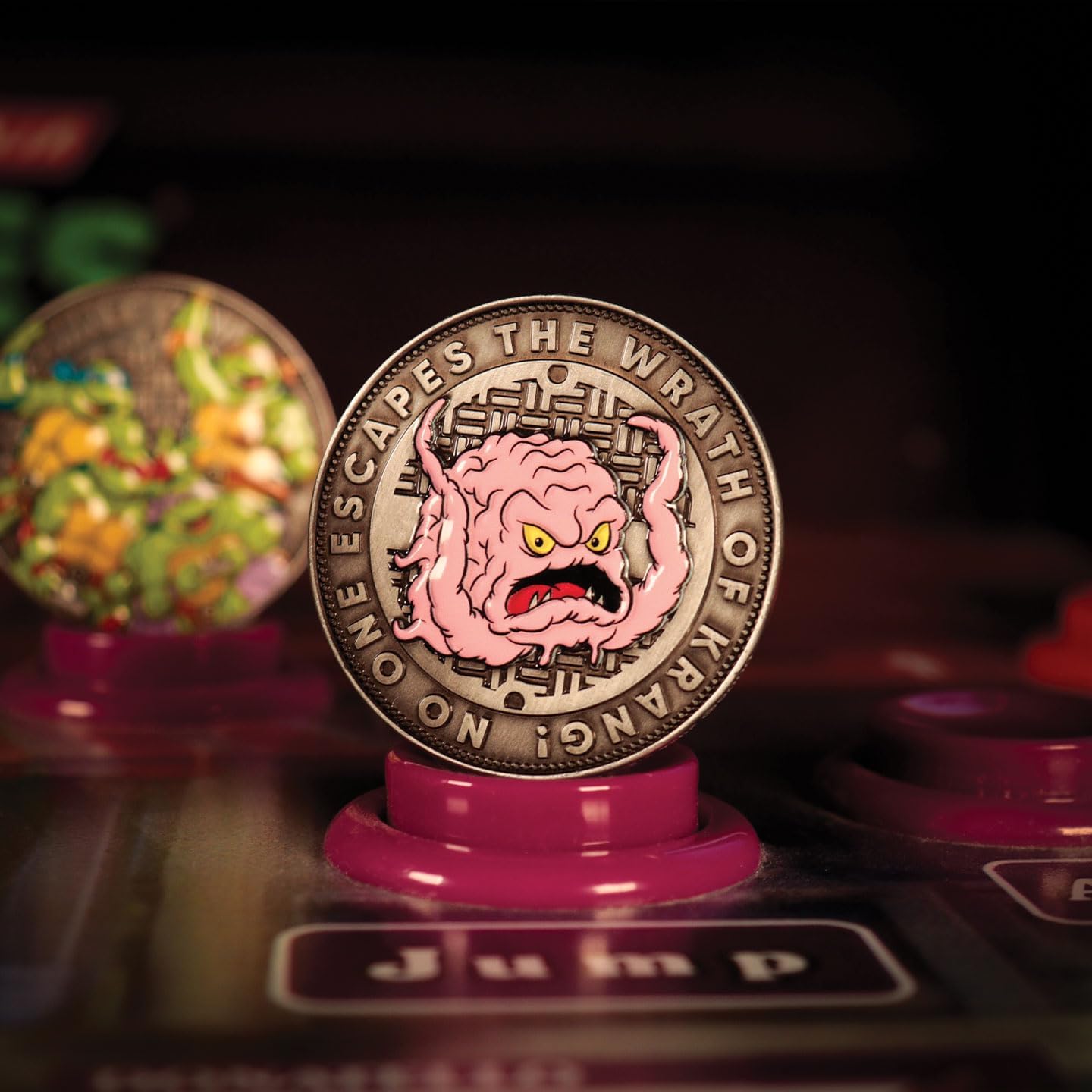 FaNaTtik Teenage Mutant Ninja Turtles – Krang Limited Edition Sammelmünze – individuell nummerierte, doppelseitige Emaille-Ausstellungsstück