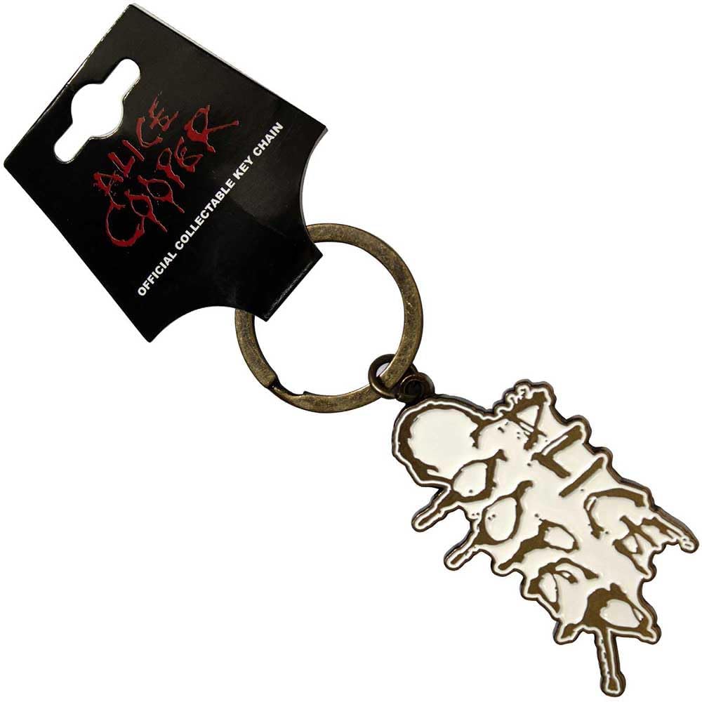 Orphan Sku - Alice Cooper Keychain: Dripping Logo Gold