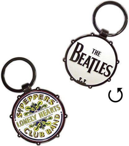 Beatles - The - The Beatles Keychain: Drop T/Sgt Pepper Drum Double-Sided