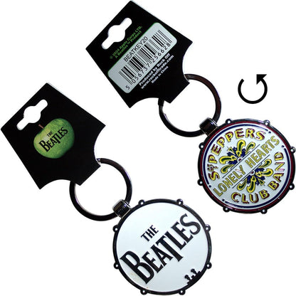 Beatles - The - The Beatles Keychain: Drop T/Sgt Pepper Drum Double-Sided