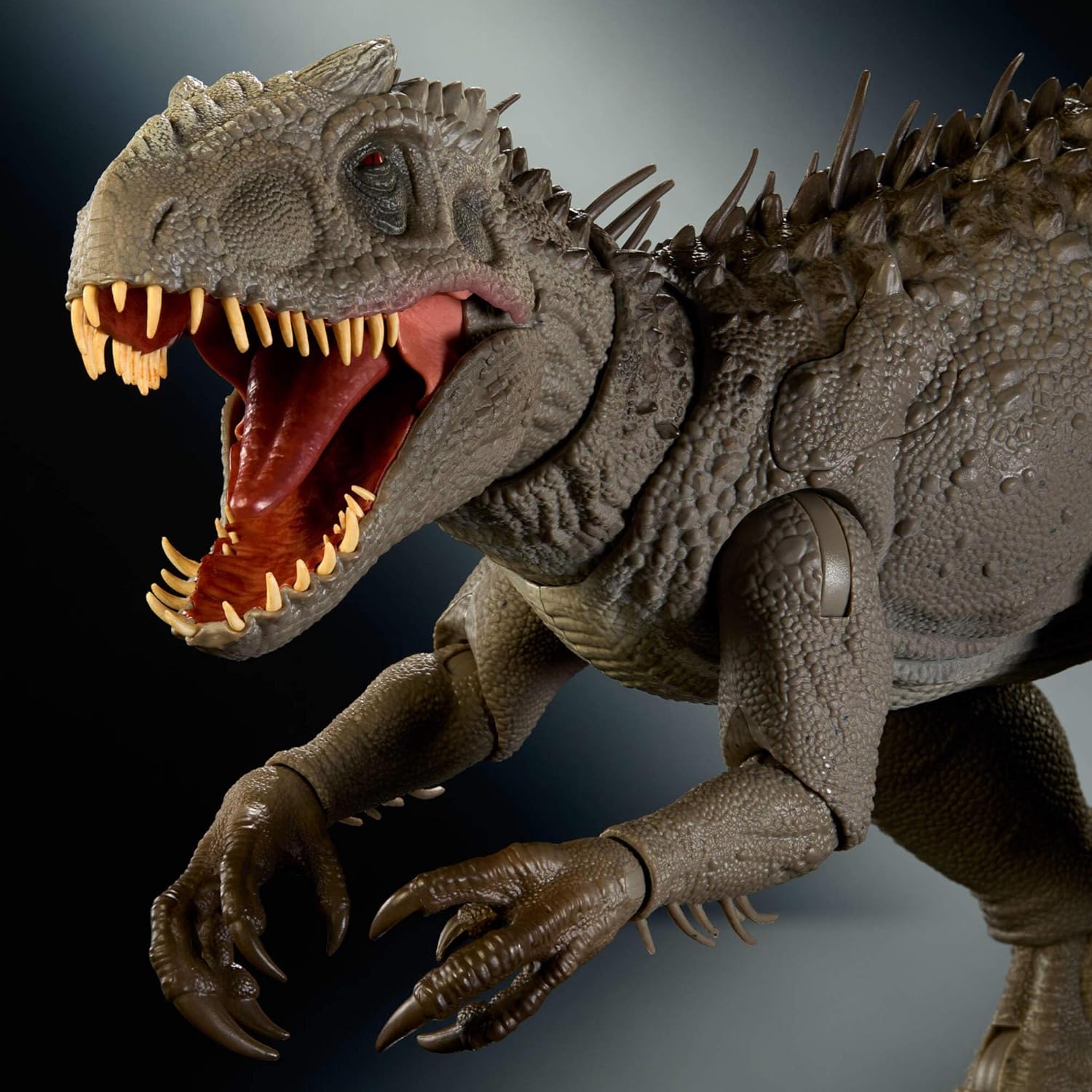 Mattel Jurassic World Hammond Collection Indominus Rex Deluxe Articulated Action Figure Large Size, Swappable Claws & Tracking Implant, JKG98