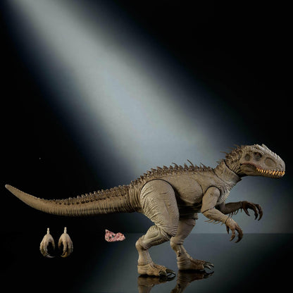 Mattel Jurassic World Hammond Collection Indominus Rex Deluxe Articulated Action Figure Large Size, Swappable Claws & Tracking Implant, JKG98