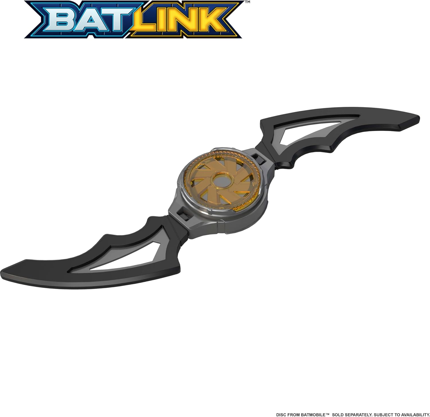 Mattel DC Premier Rollenspiel-Spielzeug, Batlink-Batarangs, Batmans legendäre Waffe im Bumerang-Stil, ca. 20 cm breit, kann geteilt und an Fahrzeugen angebracht Werden, JMD54
