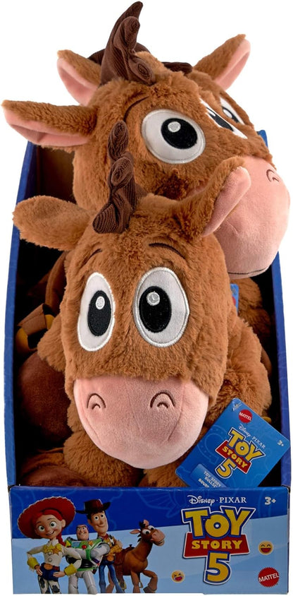 Mattel Disney und Pixar Toy Story 5 Bully beschwertes Plüschtier, weiches Plüschtier mit Bohnen beschwert, JMJ34