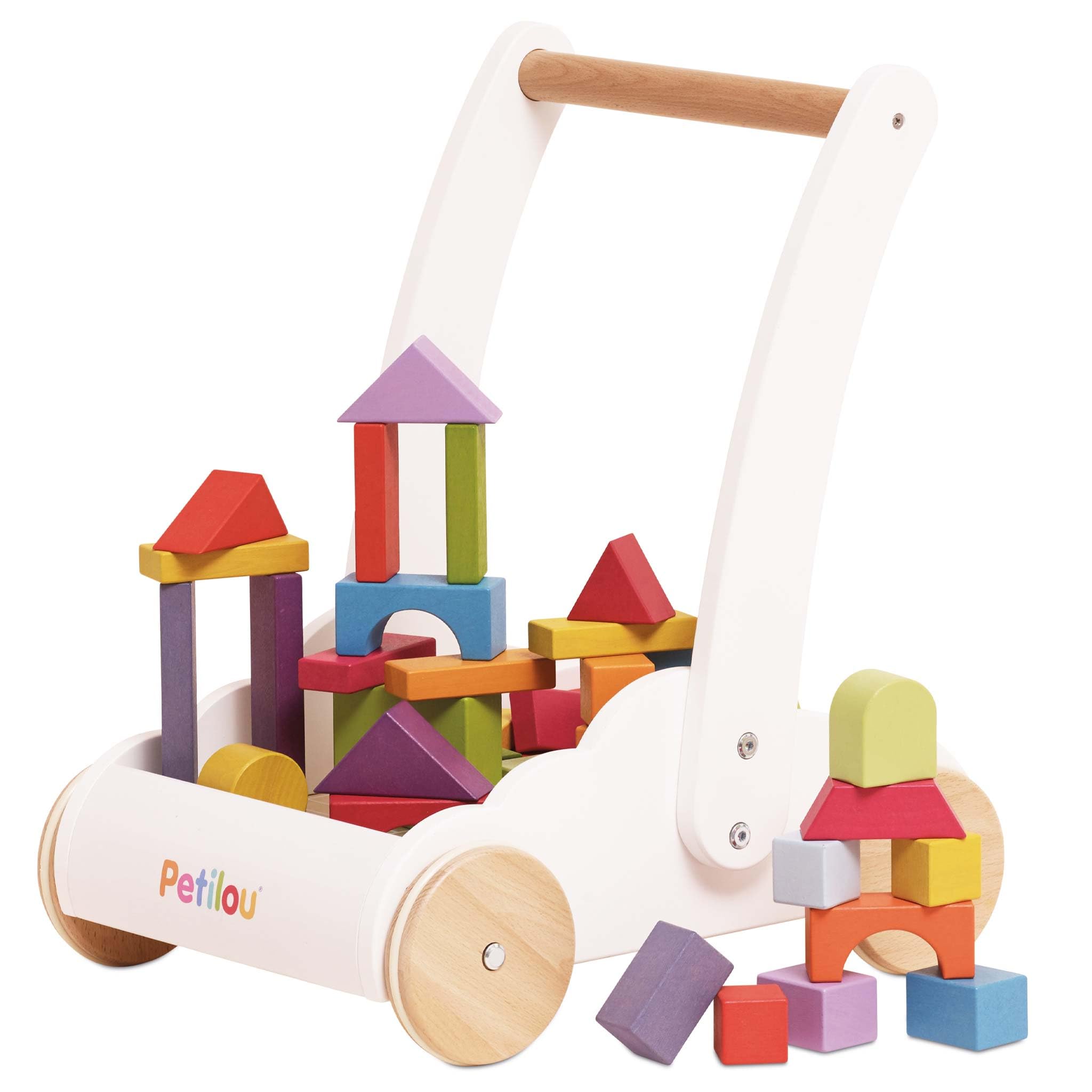 Le Toy Van - Petilou Wooden Educational Rainbow Cloud Walker Toy For Toddlers And Babies | Suitable For A Boy Or Girl 1 Year Old +