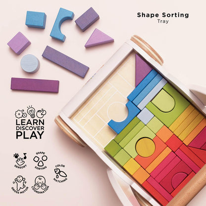 Le Toy Van - Petilou Wooden Educational Rainbow Cloud Walker Toy For Toddlers And Babies | Suitable For A Boy Or Girl 1 Year Old +